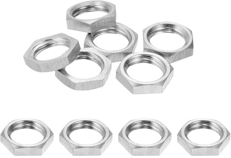 PATIKIL M12x1.5x4mm Sechskantmuttern 10Stk 304 Edelstahl Metrisches Feingewinde Sechskant Dünne Kontermuttern Befestigungselemente Für Maschinenbau Industrielle Verwendung 15mm Breite