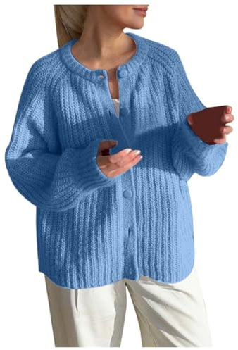 Gilet Long Femme Grosse Laine Gris Bleu Marine Noir Veste en Maille Hiver Noel Oversize Printemps Ete Manteau Grande Taille Cardigan Rouge Mi Saison Chaud Longue Tres Gros