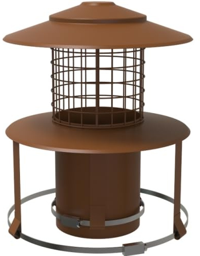 Terracotta Colour Pot Hanger with rain Cap and mesh 5 (125mm)