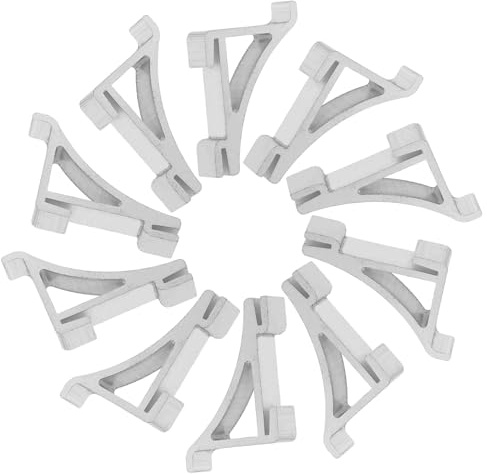 Angoily 12Pcs Refrigerator Shelf Clips Aluminium Beverage Cabinet Rack Support Hooks Freezer Rack Fixing Clip Fridge Shelf Retainer for Commercial and Home Use