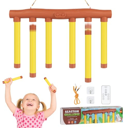 Fallende Stöcke Spiel - Reaktionstraining Spielzeug mit Fernbedienung, 3 Einstellbare Hand Speed Challenge Reaktionsspiel für Kinder und Erwachsene, Geschicklichkeitsspiele, Geburtstag Ostergeschenke