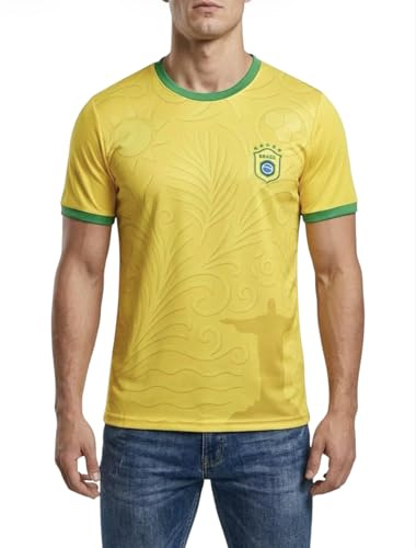 JYC CREATIVE Camiseta de Deporte y Fútbol, para Deporte, Regalo para hombre y mujer (AMARILLO, M)