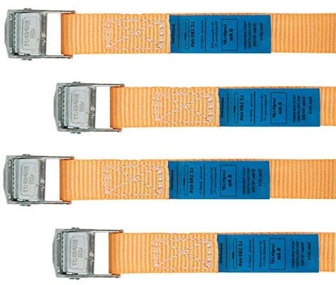 RACEFOXX Spanngurt, 40 cm Länge, 4 Stück, Zurrgurt, Transportsicherung, Gurt für Motorrad, Motorradsicherung, Transport, Ladungssicherung