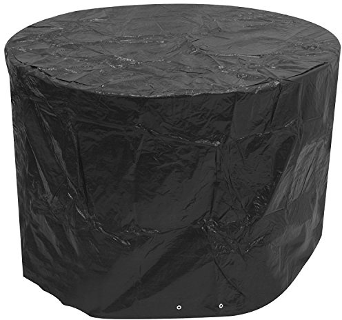 Woodside Black Small Round Outdoor Garden Patio Furniture Set Cover 1.42m x 0.96m / 4.7ft x 3.2ft