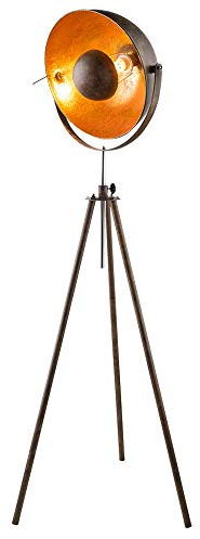 Retro Steh Lampe Wohn Zimmer Schein Werfer Spot Leuchte gold rost Strahler Höhe verstellbar Globo 58307