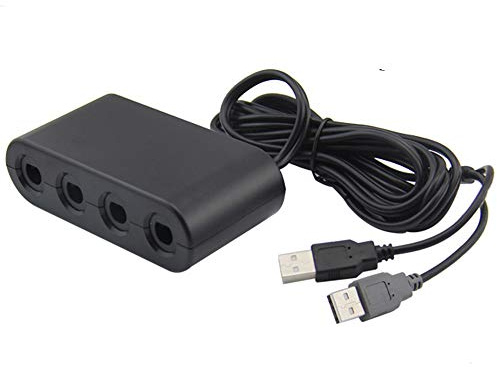 booEy Gamecube Controller Adapter for Nintendo Wii U and PC, USB connection to 4 ports