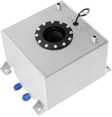 WUPYI2018 20L Universal Aluminum Treibstofftank Kraftstofftank mit Ölstandsensor,0-90 Ohm,für Racing SUV Auto