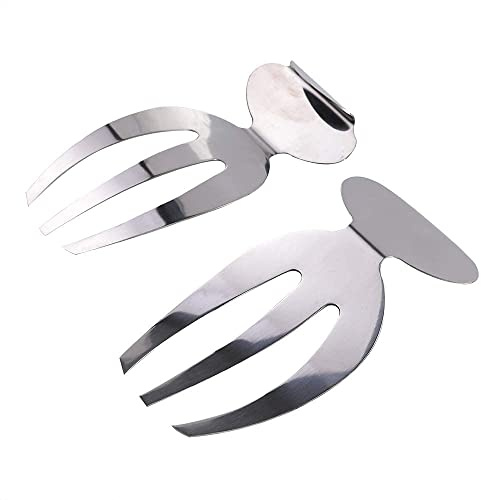 2 Salad Hands stainless Steel Salad Servers Kitchen Helper Pasta Servers