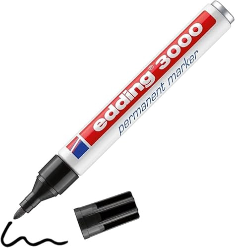 edding Permanentmarker 3000, schwarz, 1,5-3 mm, nachfüllbar