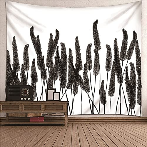 Bcughia Tapiz grande para colgar en la pared, tapiz de poliéster con tema de planta verde, 118 x 102 pulgadas (300 x 260 cm) bonita decoración de habitación estética