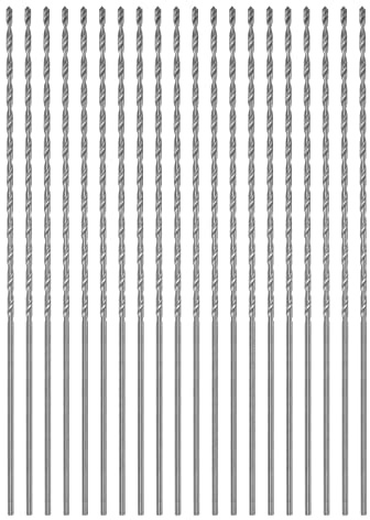 QUARKZMAN 20 Stk Extra Lange Spiralbohrer 1mm HSS Bohrspitze mit Schnellstahl Gerade Schaft Bohrkronen 80mm Länge für Metall Holzwork Plastik Alulegierung