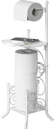 Simple Houseware Toilettenpapierhalter im englischen Stil, Weiß
