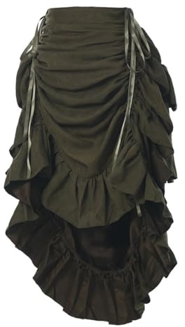 GRACEART Damen Steampunk Rock Piratenrock Hoch Tiefer Rock
