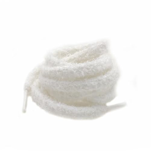 Plüschnürung 2 Paar Runde Fuzzy Schnürsenkel 80/100/120/140/160/180/200 cm Universal Weiche Elastische Schnürsenkel Ersatz Schuhbänder NiedlicheSchnürsenkel für Sneaker Segeltuch Schuhe, Blanco., 80
