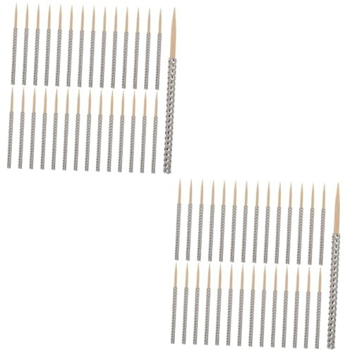 Alipis 64 Piezas De Palo De Manzana Palo Compacto De Manzanas Brocheta De Brochetas De Manzanas Navideñas Decoración De Frutas Brochetas De Cóctel Brocheta De Postre De