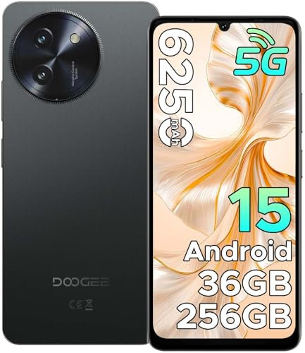 DOOGEE Note 59 Pro Smartphone 5G Android 15, 6.75 120Hz 32GB+256GB/TF 2TB Cellulari, T8200 Octa-Core Telefono Cellulare, 6250mAh/16MP+8MP/Fingerprint/Face ID/5G Dual SIM/Widevine L1/OTG/Tipo-C/NFC