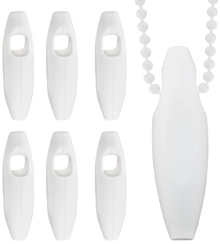 Srvauyea 6 Piezas Pesos de Cordón de Cortina, Pesas de Cadena de Persiana Enrollable, Manija de Cadena de Persiana de Ventana, Contrapeso Cortina Vertical para Persianas Romanas, Persianas Verticales