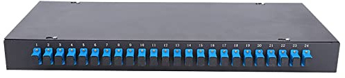 Respicefinem 24-Port Fiber Optic Terminal Box SC Connector Splice Tray Wall-Mounted Fiber Distribution and Management Enclosure for Systems