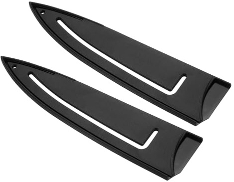sourcing map 2 Pack PP Safety Knife Cover Sleeves, Blade Edge Guards Protector, Universal Blade Sheath for 8 Kitchen Knife, Black