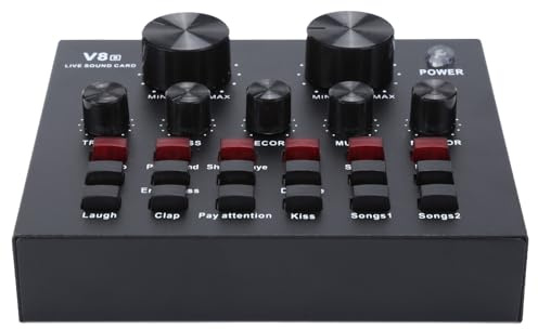 Eacam V8 Scheda Live, Computer Multifunzione 'host USB per Cellulare Karaoke con Fattura Fine, Effetto Sonoro Opzionale ADC - 90DB e - 94DB.