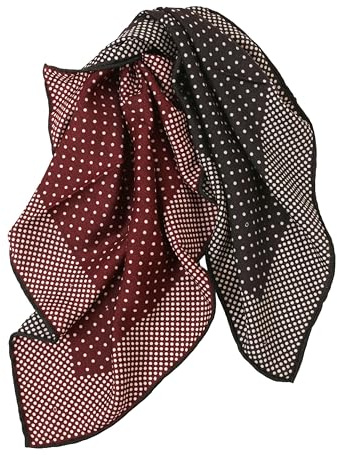 Prettystern dubbelsidig ull- och sidenhalsduk, 65 x 65 cm - dubbelsidig tryckt sidenduk, unisex halsduk för kvinnor och män, idealisk för vår och höst, SW09, 65 cm X 65 cm
