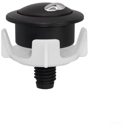 Pulsador de cisterna de inodoro de doble descarga para válvula de descarga de cable Siamp para modelo Optima 50, accesorio de control de descarga de inodoro negro mate (negro+plata)