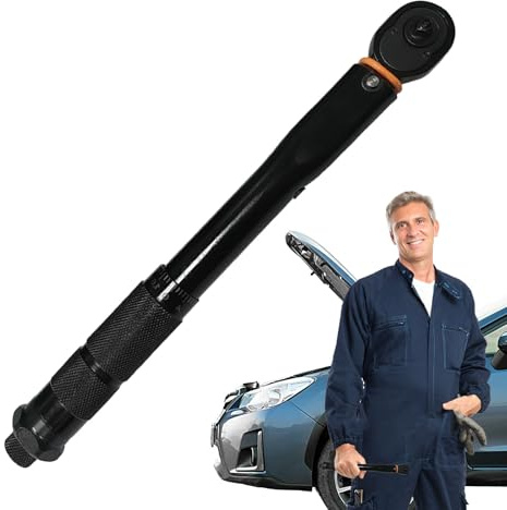 Generisch Clé dynamométrique en acier, clé dynamométrique pour roues de voiture - Précise avec fermeture rapide, outil à main portable, multifonction pour la réparation automobile