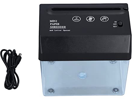 Taidda Mini Elektrisk Pappersförstörare Kompakt Metallkniv Bärbar USB A6 Pappersförstörare för Hem och Kontor