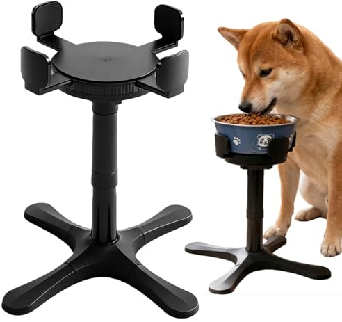 Support de gamelle pour chien avec hauteur et largeur réglables, mangeoire surélevée, 3 réglages de hauteur, gamelle surélevée réglable pour chiens de taille moyenne, petite et grande (support