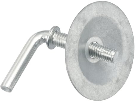 sourcing map Fan Base Screw - Universal 7-Shaped with Large Washer M8 Screw Fan Base Bolts Replacement Fasteners, for Securing Fan Mounting Stand, Silver