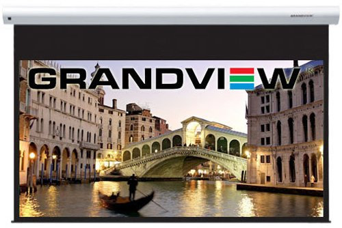 Grandview Cyber Series 6ft/77 Electric Motorised automatic 16:9 Projector Screen With Remote Control - for 1080p, High Definition, Full HD, 4K, 3D, LCD, DLP, D-ILA projection - wall or ceiling mount option