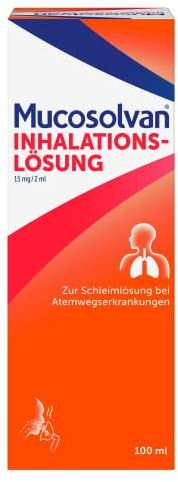 MUCOSOLVAN® Inhalationslösung 100 ml - Schleimlösung für Vernebler bei Husten: Löst den Schleim, erleichtert das Abhusten & befreit die Bronchien