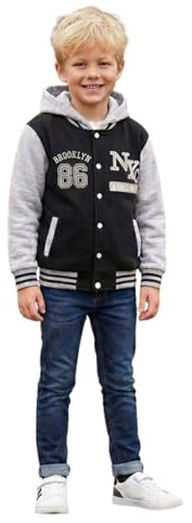 A2Z 4 Kids Unisex Jungen Mädchen Baseball NY ATHLETIC Mit kapuze JACKE Varsity Kapuzenpullover Neu Alter 5-13 Jahre