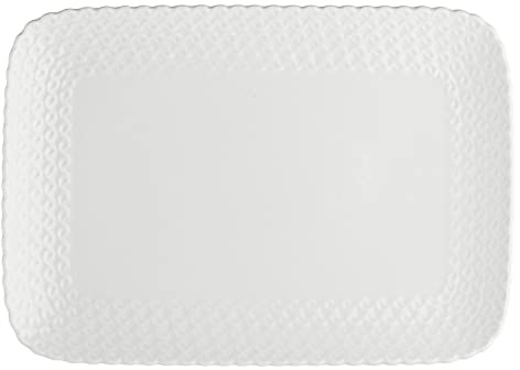 Die weiße Porzellan Tablett Gebäck cm. 31 x 22 Kollektion Momente