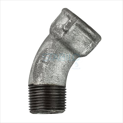 Stabilo-Sanitaer Rohrbogen 2 Zoll DN50 lang IG/AG Bogen Temperguss Fitting Gewindefitting Tempergussfitting Rohrfitting