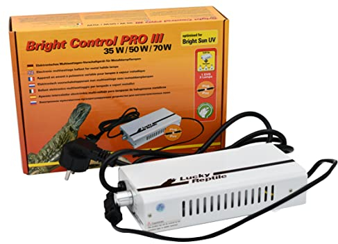 Lucky Reptile Bright Control PRO III - Multiwatt-Vorschaltgerät für Metalldampflampen - Vorschaltgerät für Bright Sun Lampen - Zubehör Terrarium Beleuchtung - 35 / 50 / 70 Watt Weiß