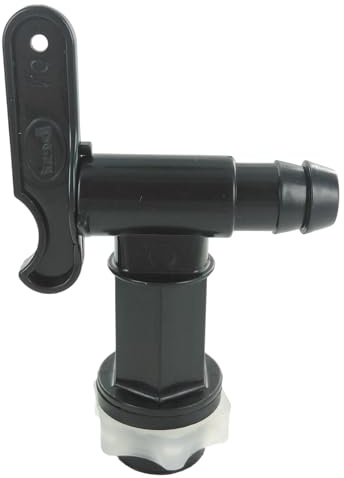 Bulk Hardware bh05557 Wasser Butt Regen Wasser Collection Barrel-Wasserhahn mit Sicherungsschraube, schwarz Kunststoff Steckverbinder,