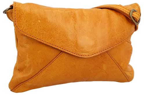 Gusti Leder Umhängetasche Karisma – Vintage-Chic aus echtem Leder, kompakt & stilvoll | Briefform mit Magnetverschluss | Verstellbarer Riemen
