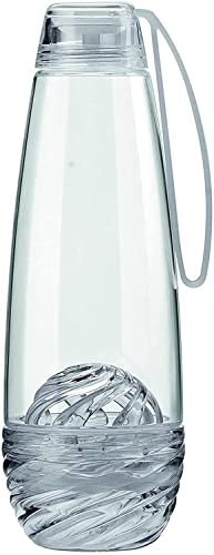 Guzzini Borraccia con Infusore On The Go, Grigio Cielo, Ø8 x h24 cm
