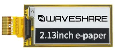 Waveshare 2.13inch e-Paper (D) Flexible E-Ink Raw Display Panel Black/White Dual-Color 212x104 Resolution SPI Interface Without PCB Supports Partial Refresh