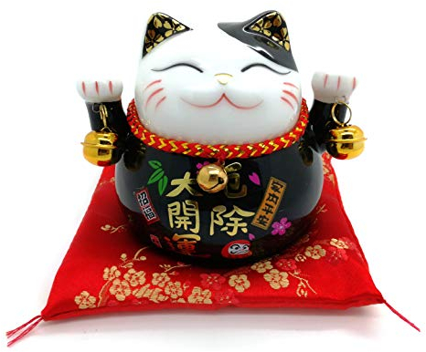 Starlet24 12cm Spardose Keramik Winkekatze Glückskatze Glücksbringer Maneki Neko HF17039-6