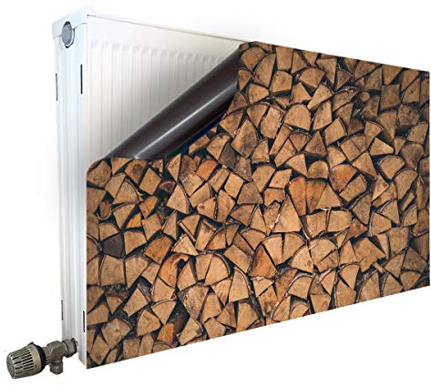 Smagnon Magnet Heizkörperverkleidung | Schnelle & Stylische Heizungsabdeckung ohne Bohren | Heizkörperverkleidung Heizungsverkleidung, Heizkörperfolie, Motiv Holz (30,60)