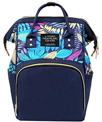 RONGJJ Baby Wickelrucksack Wickeltasche Multifunktional Mode Wickelrucksack 25 * 17 * 40cm Große Kapazität Babyrucksack Reiserucksack für Unterwegs, Blue