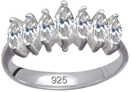 Jugendstil Ring Echt Sterling Silber 925 Zirkonia Kristalle Weiß Liebe Glaube Hoffnung Emotion Symbol Motiv Stil Objekt extravagant neu gut schön modisch weiss klar transparent
