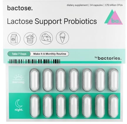 BACTOSE® 7-Day - Lactose Support Probiotics – Designed for Dairy Consumers – 14 Capsules (Repeat Monthly)