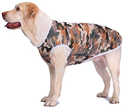 Haustierkleidung, Hunde-Tarnshirt, Sommer-Hunde-T-Shirt, atmungsaktiv, Sonnenschutz, Hundeweste, Outfit, Kostüm für mittelgroße und große Hunde (32/4XL: Grünes Camouflage)