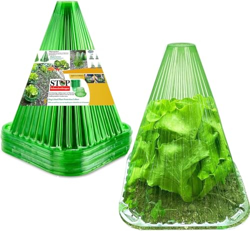 VDYXEW 20 Stück Pflanzenhut, Zum Schutz Vor Sonne, Frost, Schnecken Etc，Wiederverwendbare Pflanzenhut， Grün