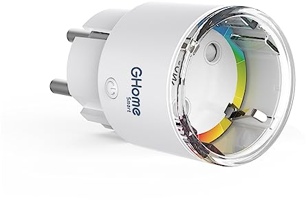 Mini Wifi Presa Smart Alexa,Smart Plug 10A con Funzione Timer e Controllo Remoto tramite APP, Monitoraggio Energetico, Controllo Vocale con Alexa Echo e Google Home,2500W 10A