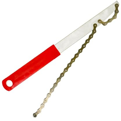 Laxzo ® Chaîne de roue outil fouet chaîne 7, 8, 9 et 10 vitesses pour verrouiller et dévisser la plupart des engrenages type cassette en acier trempé chromé pour VTT et vélo de route