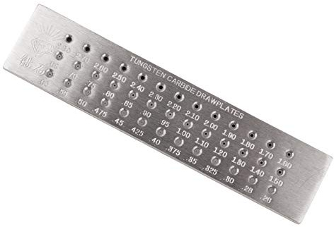 Gold- und Silber-Ziehbrett, Drahtziehplatte, verblasst nicht leicht, tragbar, exquisite Verarbeitung, Schmuckwerkzeuge für Schmuckhandwerker zum Formen von Schmuck (rund 0,26-2,8)